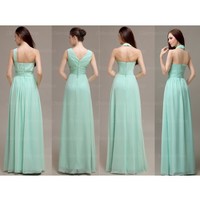 Mint bridesmaid dresses, long bridesmaid dresses, mismatched bridesmaid dresses, cheap bridesmaid dresses, simple bridesmaid dresses, PD15035 - Thumbnail 1