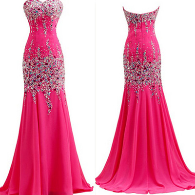 maroon prom dresses,Trumpet Mermaid Sweetheart Floor-length Chiffon Evening Dress Prom Dresses 9872