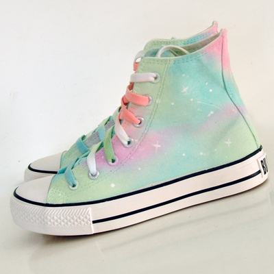 Harajuku galaxy hand-painted canvas shoes