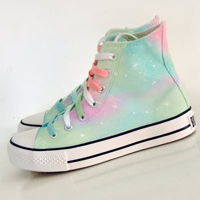 Harajuku galaxy Hand-painted canvas shoes