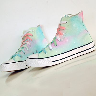 Harajuku galaxy hand-painted canvas shoes
