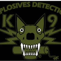 Explosives Detection K-9 Skull license plate - Thumbnail 1