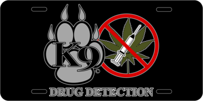 Drug Detection K-9 license plate