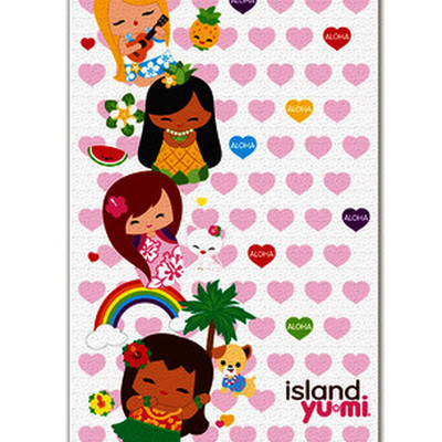 "island yumi - sweethearts" kids beach towel - Thumbnail 2