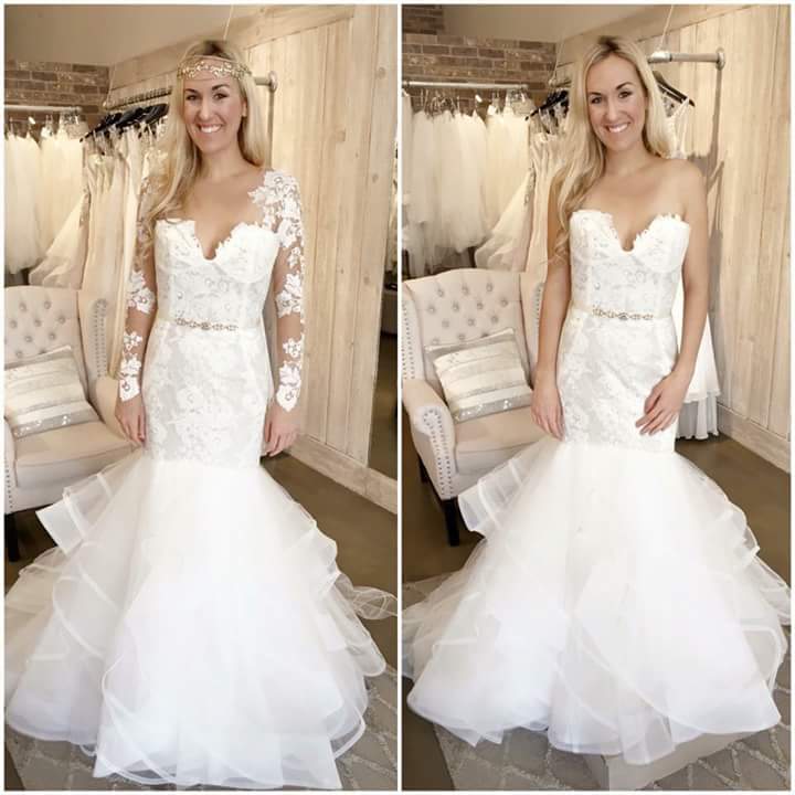 two piece mermaid wedding dress