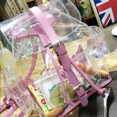 Candy color transparent backpack