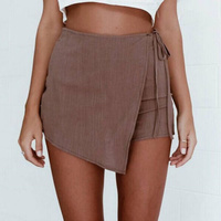 Candice Wrap Mini Skort - White - Thumbnail 1