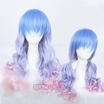 Blue purple pink mixed lolita long wig sp166808 - Thumbnail 2