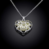 New Heart-Shape Lover Pendant Necklace Luminous Glowing Necklace Glow In Dark! - Thumbnail 2