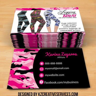 Legging army business cards style 2