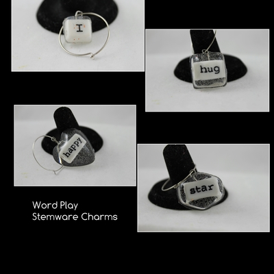 Stemware charms (word play)
