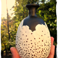 Paint Your Own Paper Mache Mini Vase: Flying Saucer - Thumbnail 4