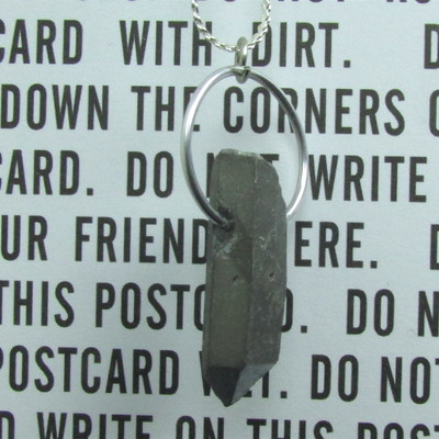 Gunmetal quartz necklace