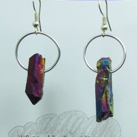Oil Spill Point Earrings - Thumbnail 1