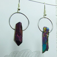 Oil Spill Point Earrings - Thumbnail 2