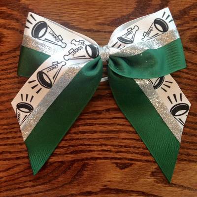 Dark green, megaphone "cheer," and silver - Thumbnail 2