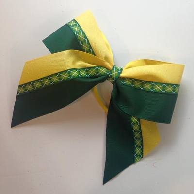 Dark Green and Argyle with Yellow/Gold Glitter
