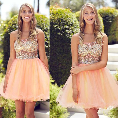 short prom dress ,see-through prom dress ,one shoulder homecoming dress ,pretty homecoming dress ,fashion custom homecoming dress, BD141801