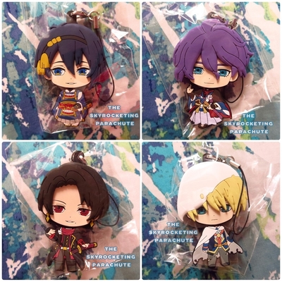 Touken ranbu picktam rubber strap - mikazuki munechika / hachisuka kotetsu / yamanbagiri kunihiro / kasen kanesada / kashuu kiyomitsu / mutsunokami - 