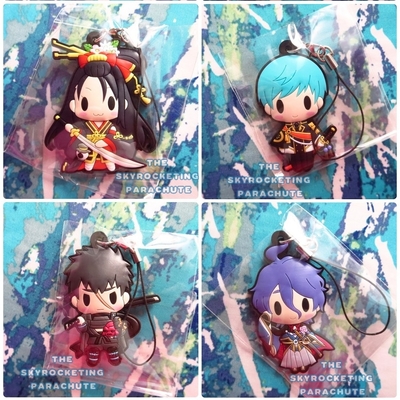 Touken ranbu rubber strap - ichigo hitofuri / jiroutachi / gokotai / yagen / namazuo toushirou / kasen kanesada / kogitsunemaru / doudanuki masakuni -