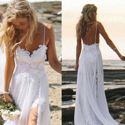 Princess prom dresses,white a-line spaghetti straps floor-length chiffon evening dress prom dresses 9931