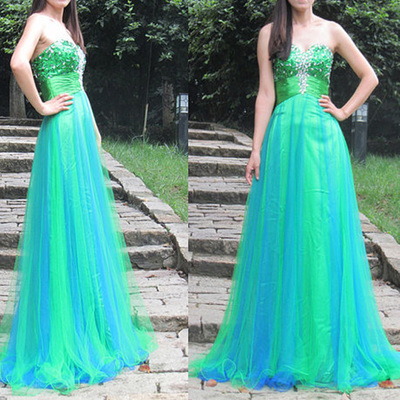 colorful prom dresses,Hunter A-line Sweetheart Floor-length Tulle Evening Dress Prom Dresses 9958
