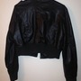 Black "pleather" waist jacket -1