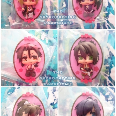 Hakuouki decorich brooch - okita souji / hijikata toshizo / toudou heisuke / harada sanosuke / kazama chikage / saitou hajime - 