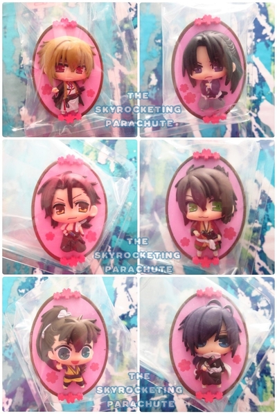 Hakuouki DecoRich Brooch - Okita Souji / Hijikata Toshizo / Toudou Heisuke / Harada Sanosuke / Kazama Chikage / Saitou Hajime - 