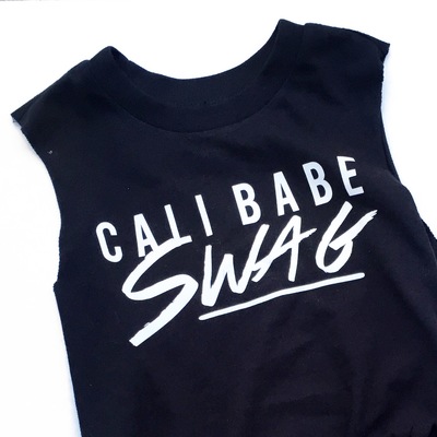 Cali babe swag cut off (black)