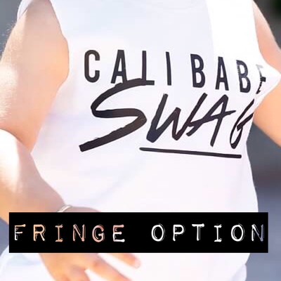 Cali babe swag fringe cut off (white)