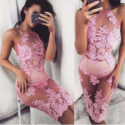 See thru two piece dress