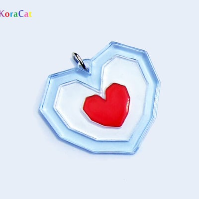Legend of zelda: heart piece necklace keychain (40mm)