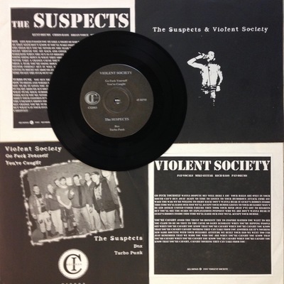 Violent society/suspects split 7" - clear vinyl