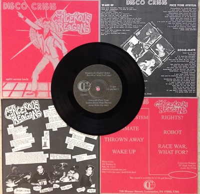 Disco Crisis/Cancerous Reagans Split 7"   