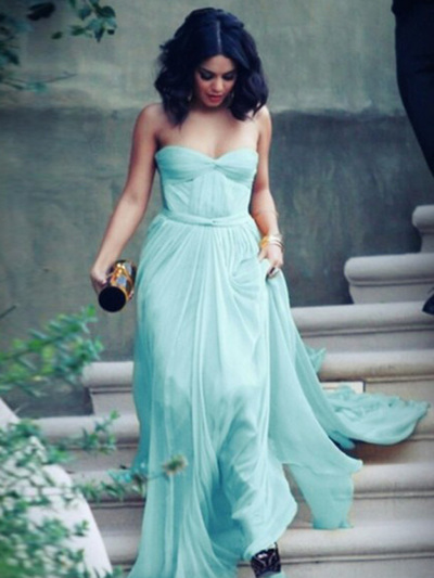 cheap prom dresses,A-line Sweetheart Floor-length Chiffon Evening Dress Prom Dresses 10086