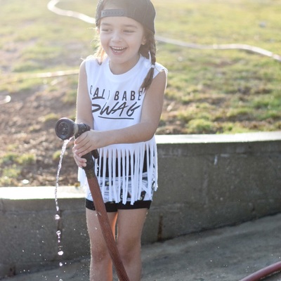 Cali babe swag fringe cut off (white)