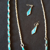 Set of blue