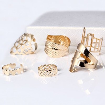 6 Pc Geometric Ring SET-TDE