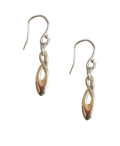 SWAROVSKI Sterling Silver "Infinite Swan" Drop Earrings