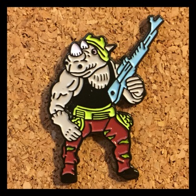 Mutant Rhino Enamel Pin 096