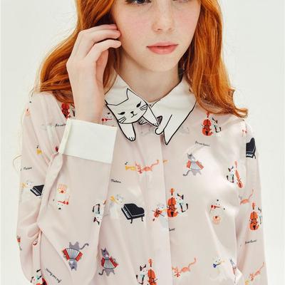 Mori girl cat collar blouse