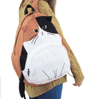 4 Colors Cute Kawaii Cat Canvas Backpack SP166888 - Thumbnail 2