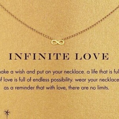 Infinite love peace happiness key flower necklace! 