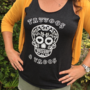Tattoos & Tacos Black Racerback Tank-1