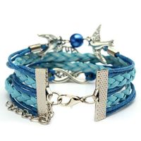 Tree Of Life Infinity Love Bird Leather Bracelet  - Thumbnail 1