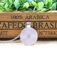 Tree of Life Glass Cabochon Bronze/Silver Chain Pendant/Necklace - Thumbnail 4