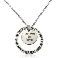 Love Dream Hope Trust Necklace - Thumbnail 4
