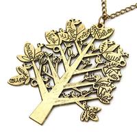 Vintage Birds Tree Letter Necklace - Thumbnail 1