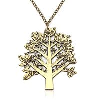 Vintage Birds Tree Letter Necklace - Thumbnail 4